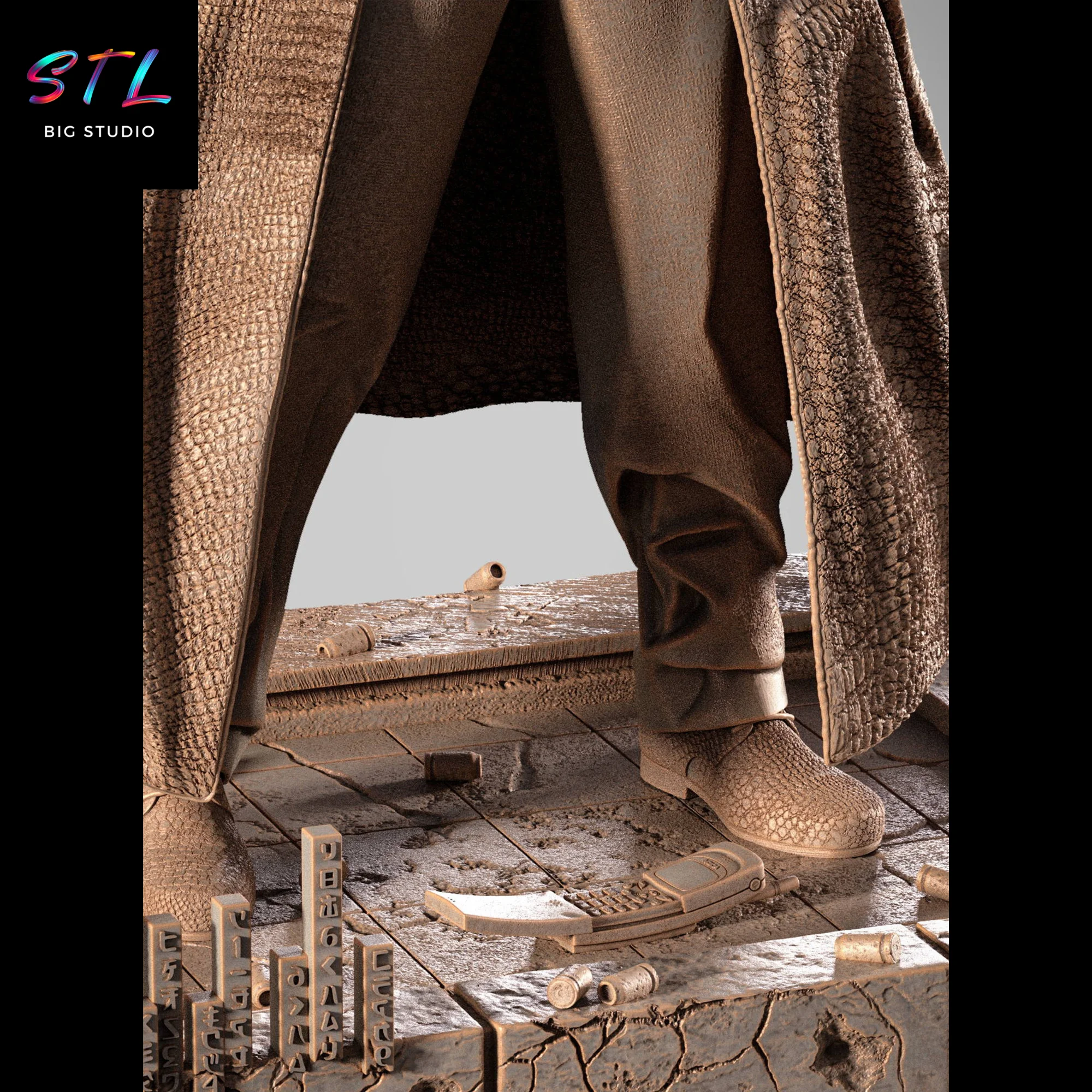 Morpheus STL | The Matrix | 3D Printable Figure Model — view 5