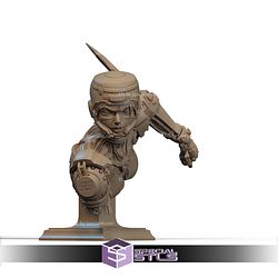 Alita Armor Battle Bust STL Files 3D Model