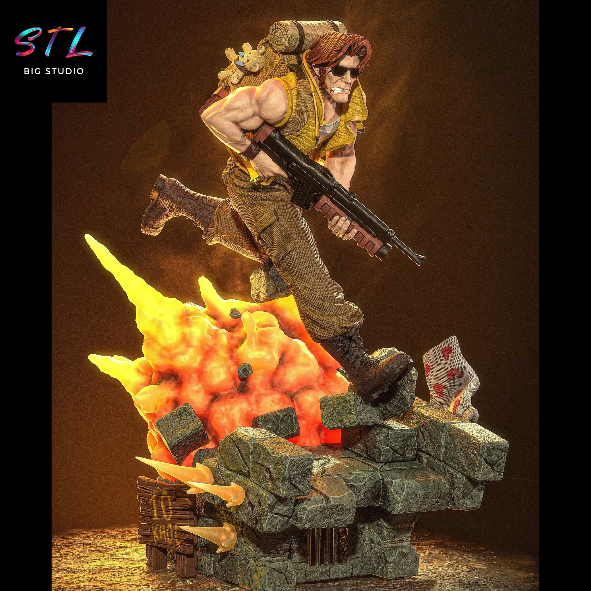 Tarma Roving STL Diorama | Metal Slug | 3D Printing Figure Model