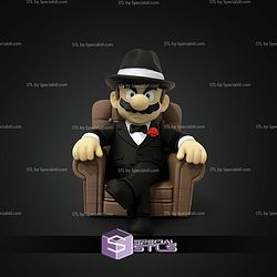 Super Basic STL Mario The Godfather Multipart 3D Model