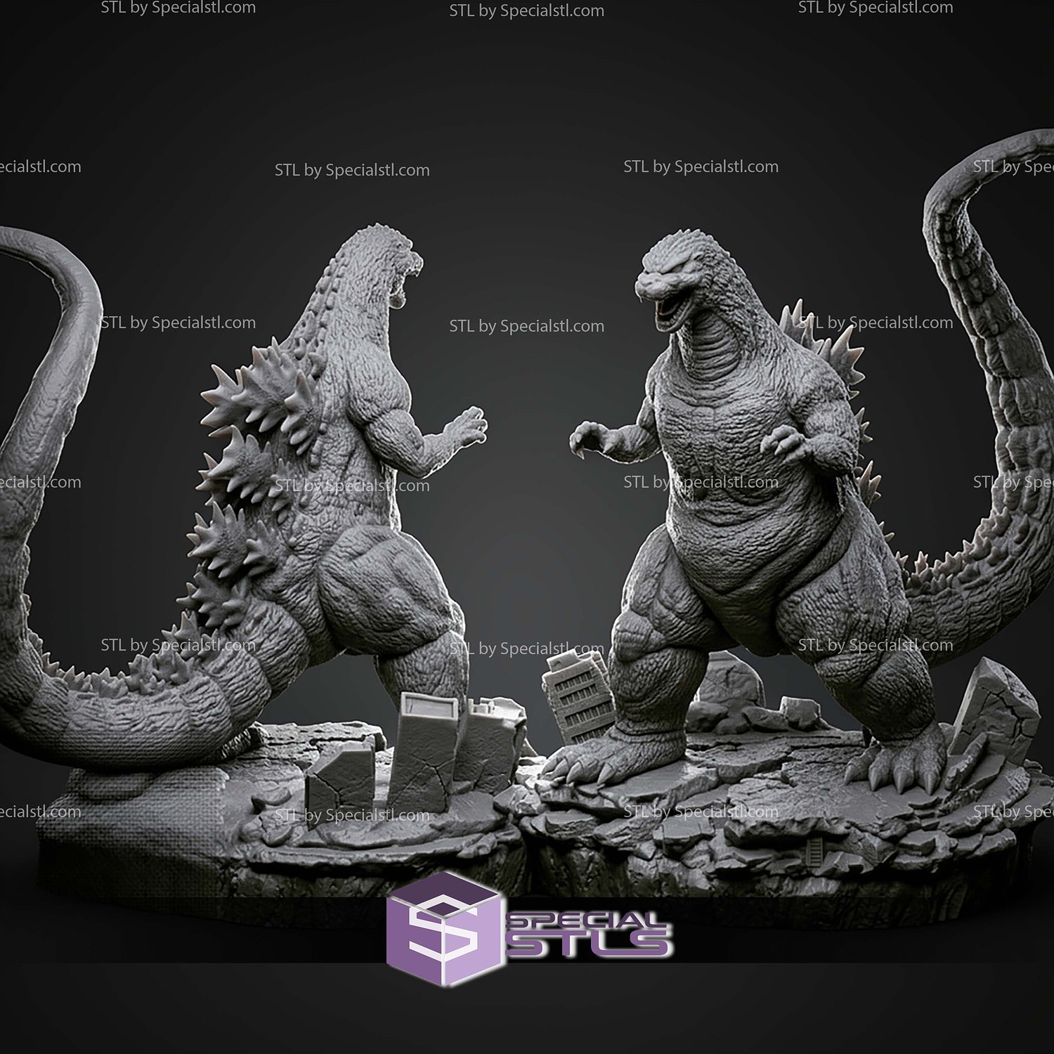 Godzilla 240mm STL Files 3D Model — view 2