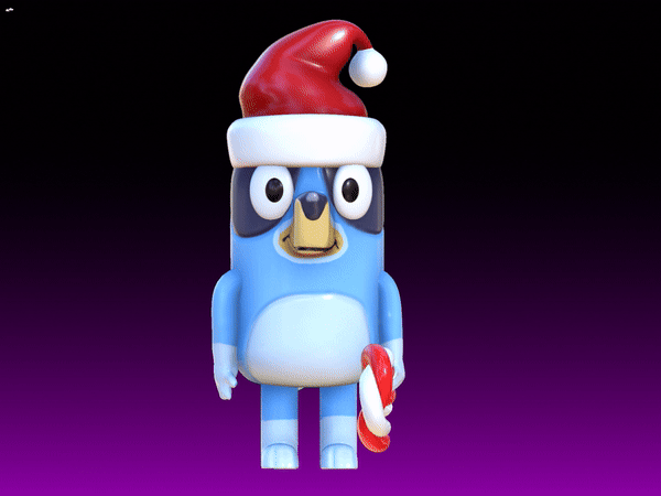 Festive Fun with Bluey: Holiday 3D Models Collection "Bluey" STL Model