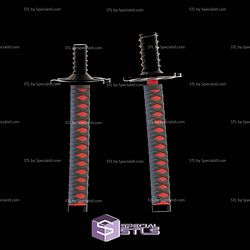 Cosplay STL Files Ichigo Pool Noodle Sword 3D Model