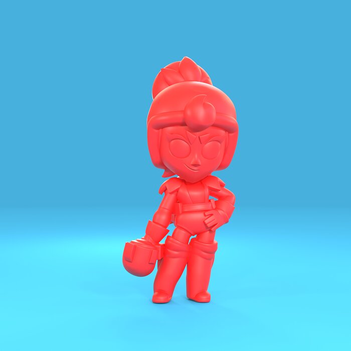 Janet Original - Brawl Stars 3D 3MF Model — view 2