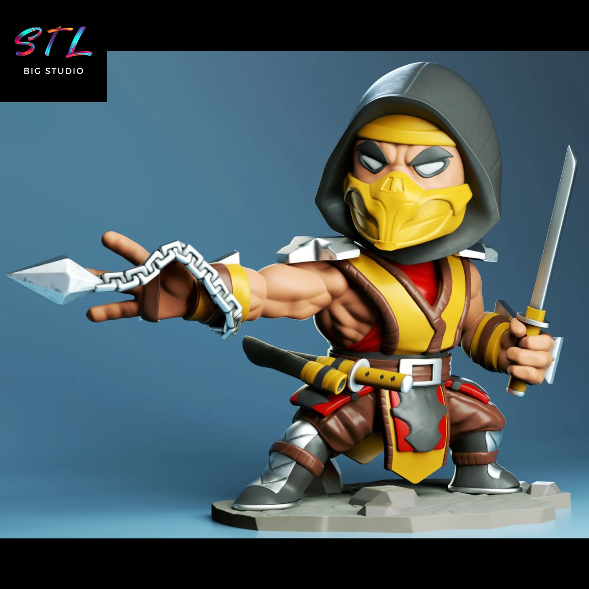 Scorpion Chibi STL | Mortal Kombat | 3D Printable Model Model
