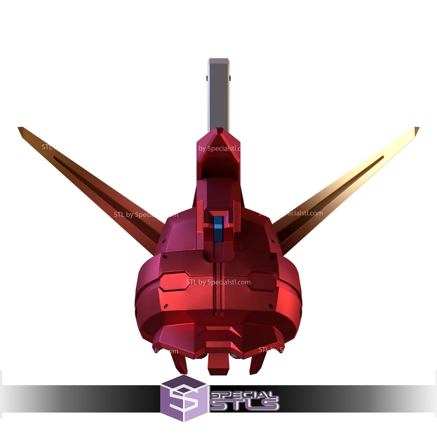Cosplay STL Files ZGMF-X09A Justice Gundam Helmet 3D Model — view 5