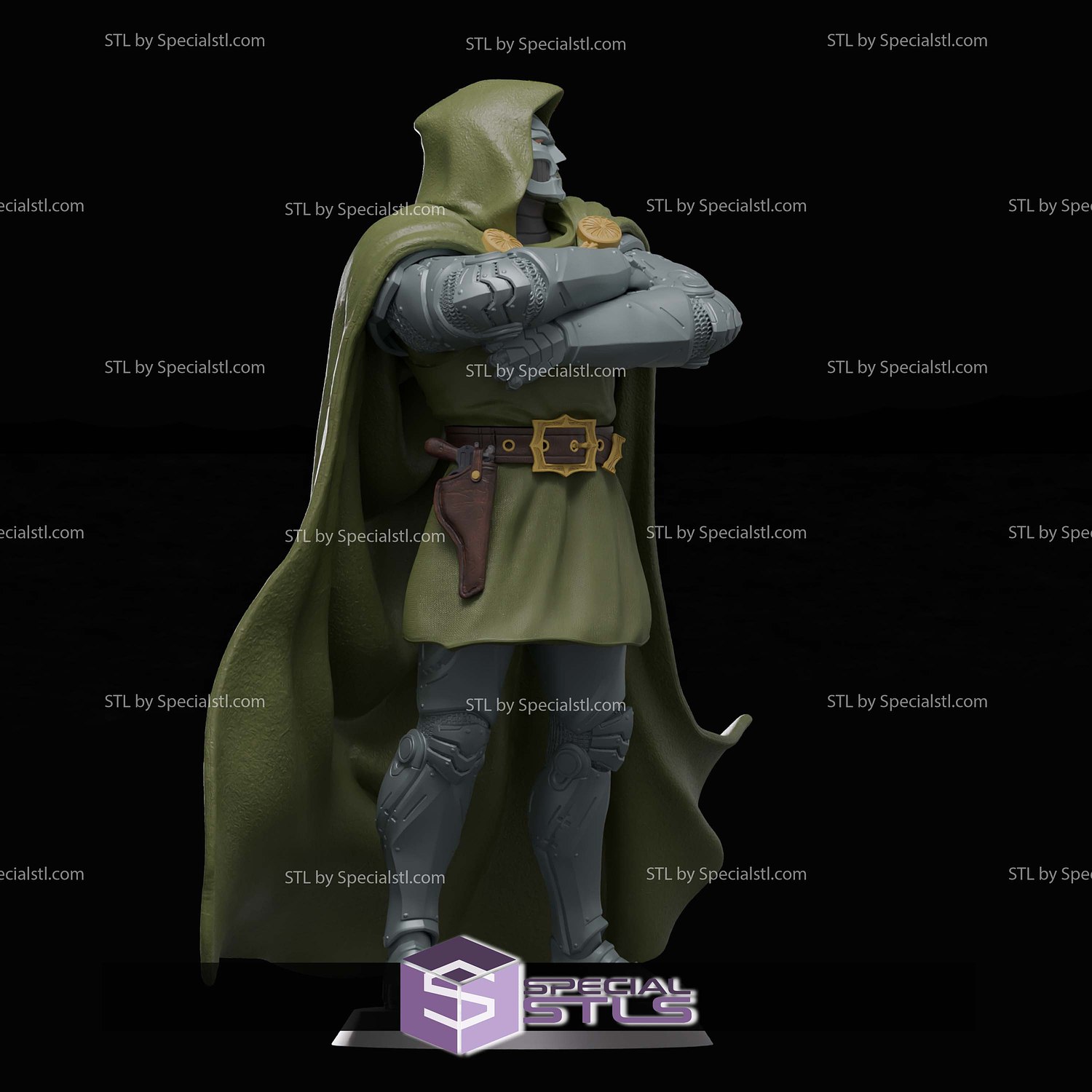 Life Size Dr Doom Statue STL Files 3D Model — view 5