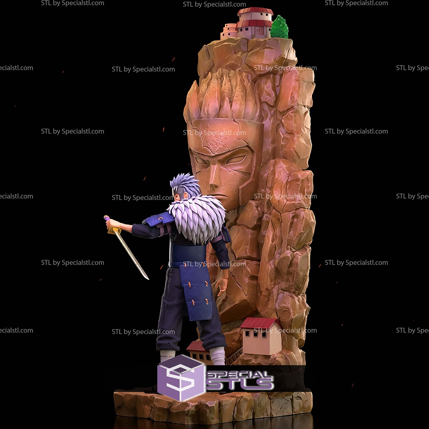 Senju Tobirama Hokage 595mm STL Files 3D Model — view 3
