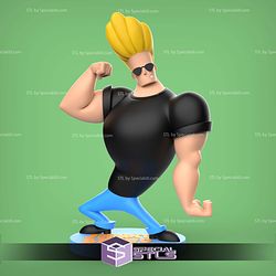 Johny Bravo Cartoon Sculptures 3D Printing STL Model — view 1