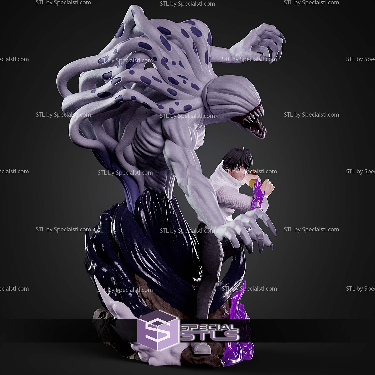 Yuta and Rika Jujutsu Kaisen 280mm STL Files 3D Model — view 4