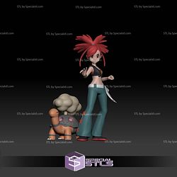 Pokemon STL Collection Gym Leader Flannery 3D Model