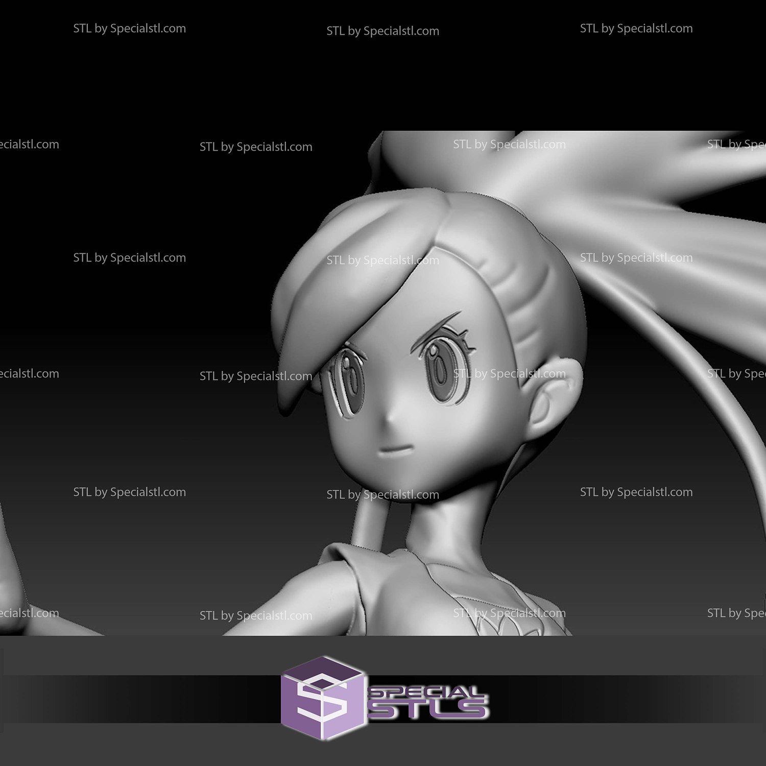 Pokemon STL Collection Gym Leader Flannery 3D Model — view 3