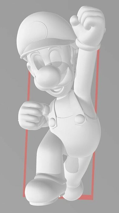 Luigi - HI RES 3D PRINT FILE 3D Printing STL Model — view 2