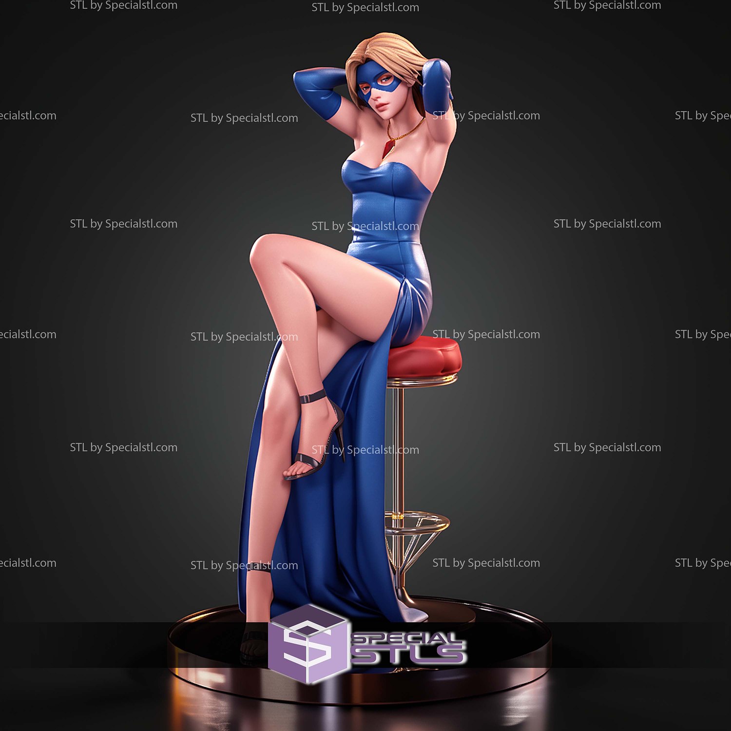Blonde Blazer Bar 270mm STL Files 3D Model — view 2