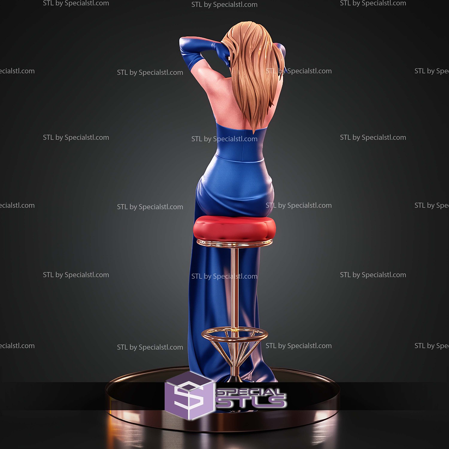 Blonde Blazer Bar 270mm STL Files 3D Model — view 5