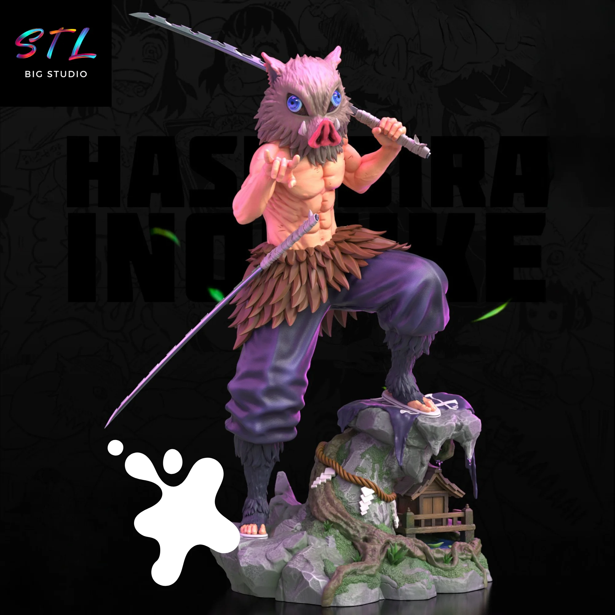Inosuke Hashibira STL | Kimetsu no Yaiba | 3D Printable Figure Model