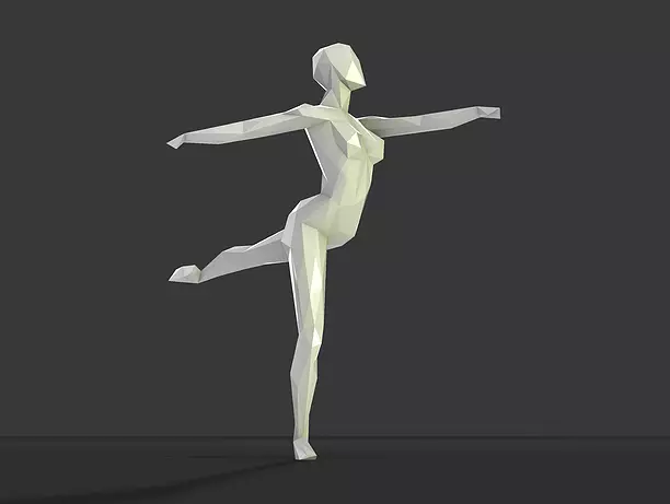 Dancing figure 2 low poly 3D 3DS Model
