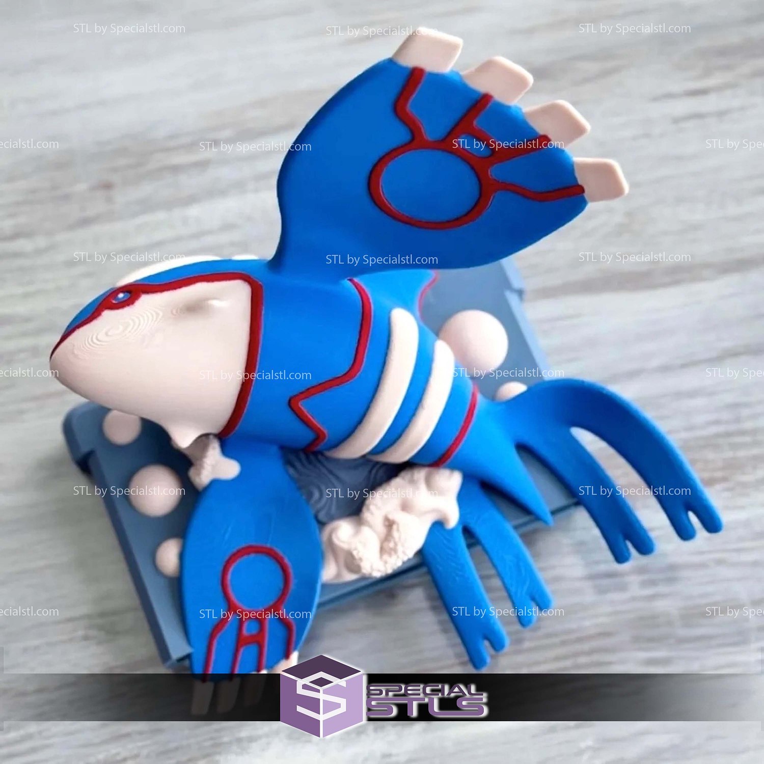 Pokemon Sapphire Gameboy Advance Cartridge Kyogre STL 3D Model — view 2