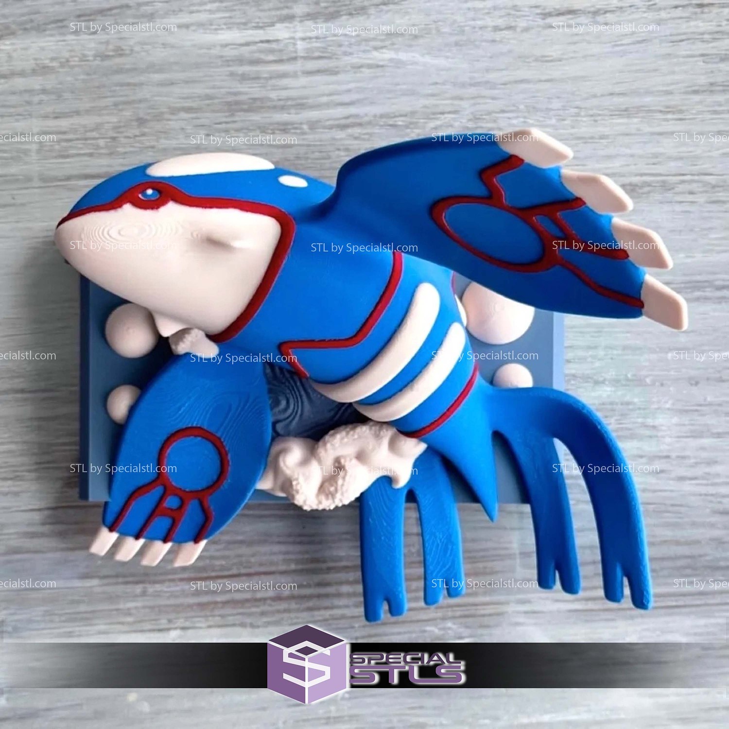Pokemon Sapphire Gameboy Advance Cartridge Kyogre STL 3D Model — view 8