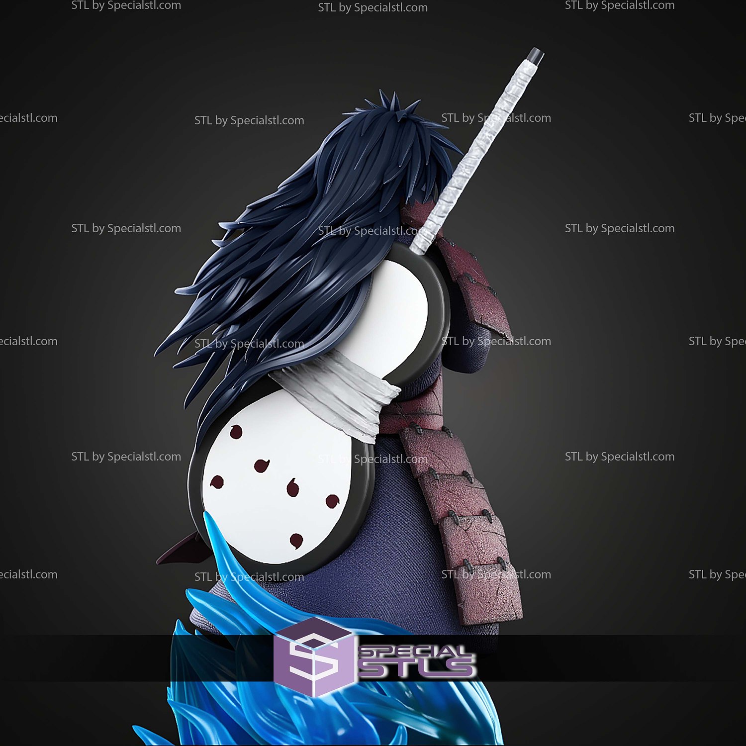 Madara Uchiha Naruto 320mm STL Files 3D Model — view 3