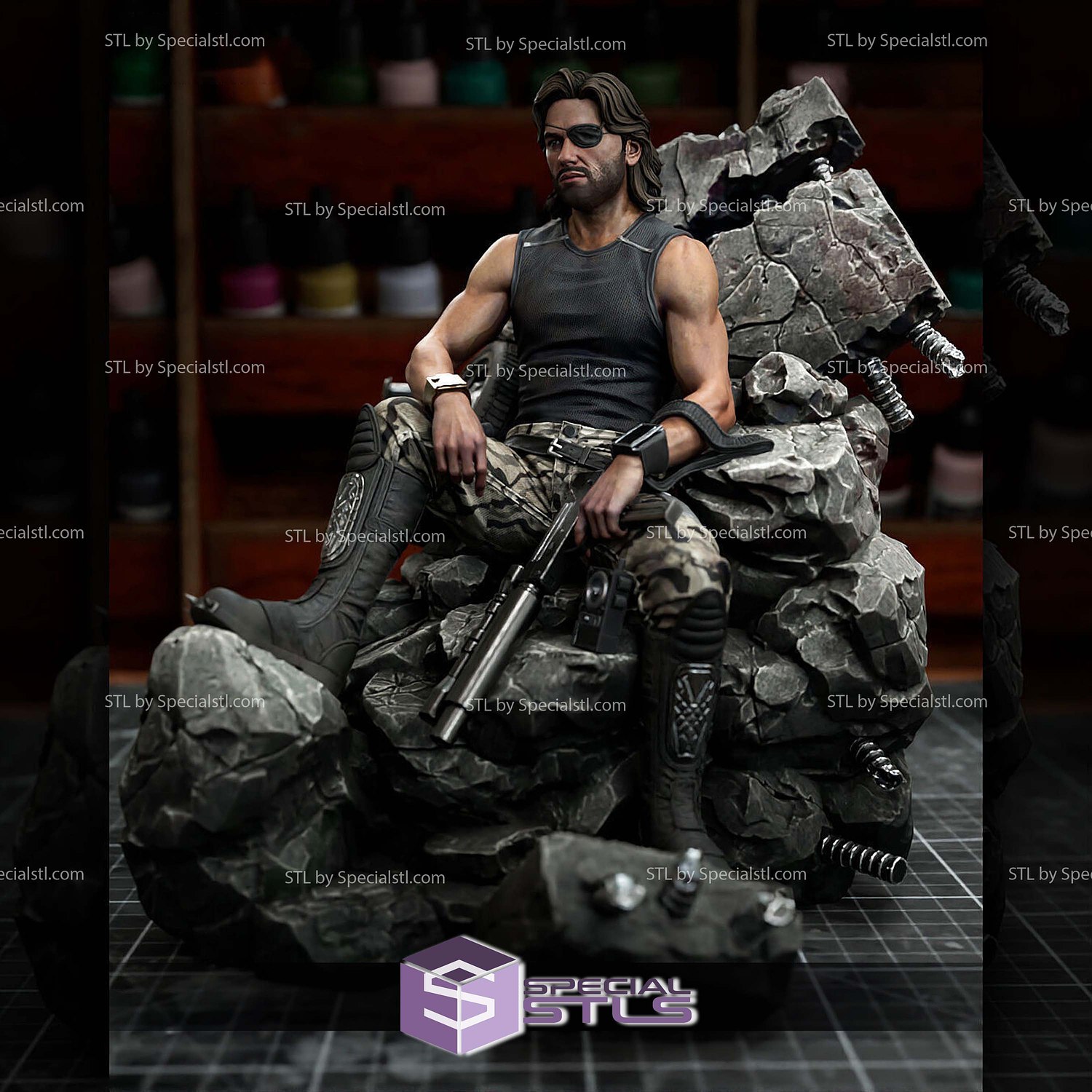 Snake Plissken New Version 3D Printer Files STL Model — view 2
