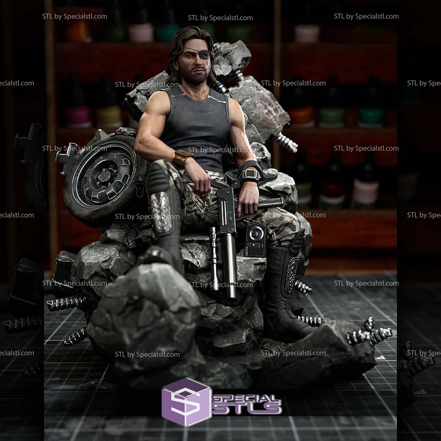 Snake Plissken New Version 3D Printer Files STL Model — view 3