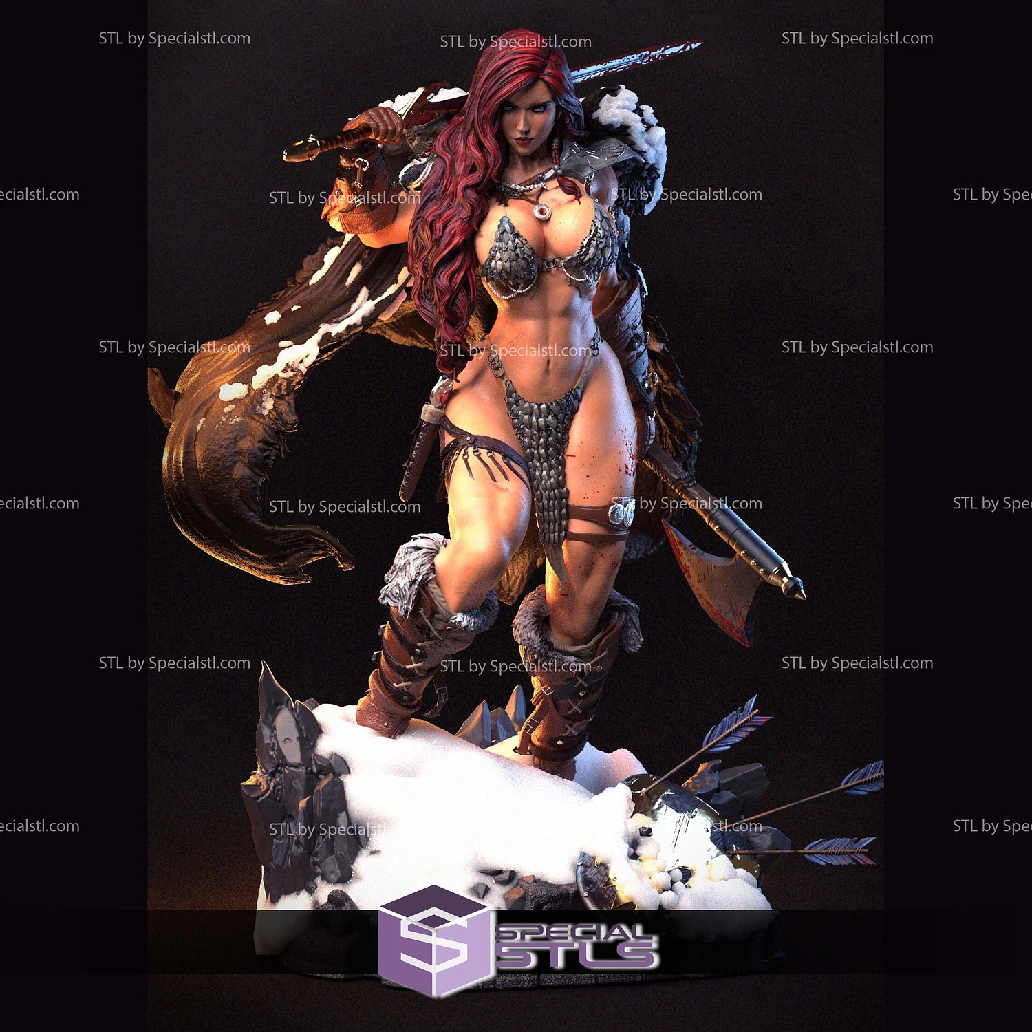 Red Sonja Vikings 3D Printer Files STL Model — view 2