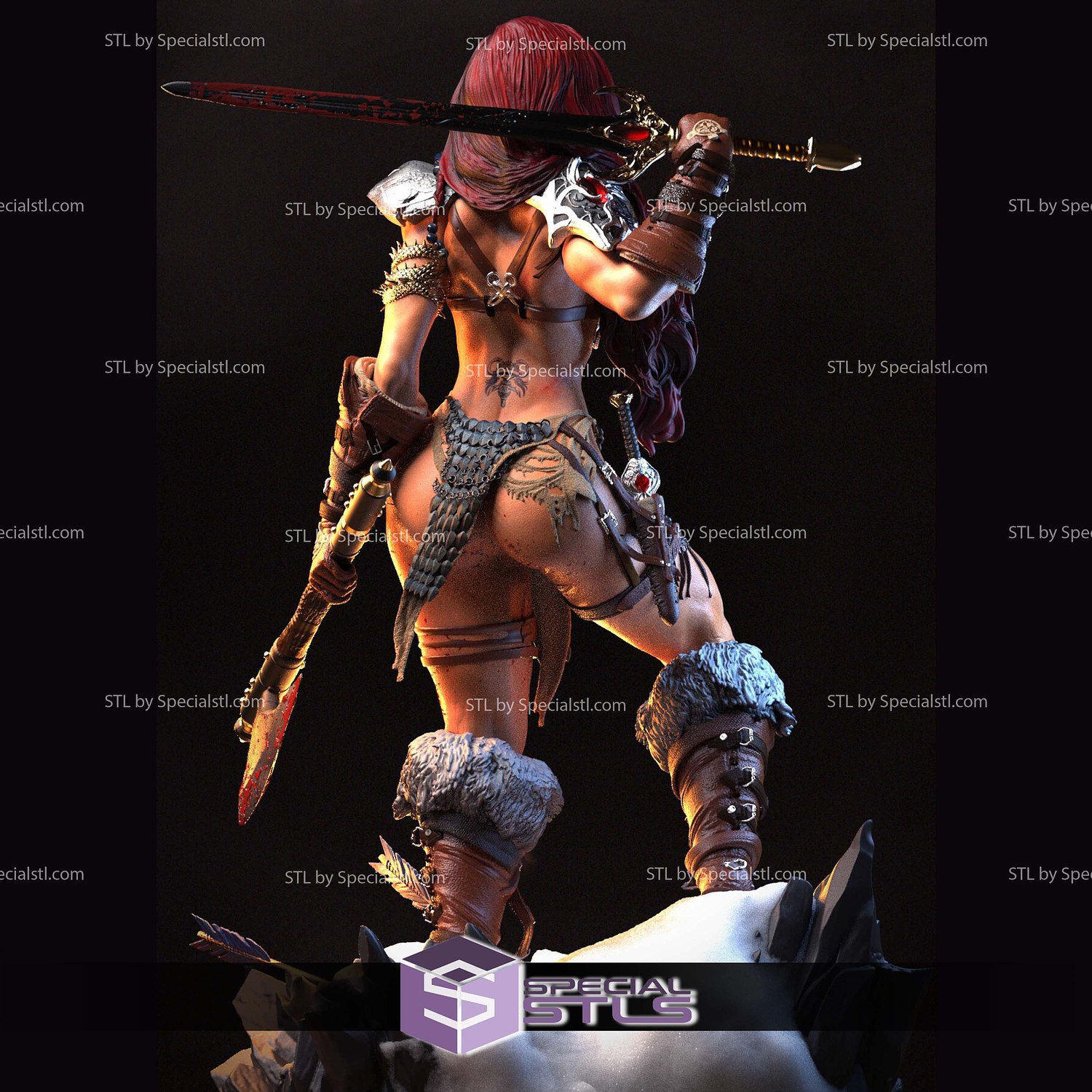 Red Sonja Vikings 3D Printer Files STL Model — view 4