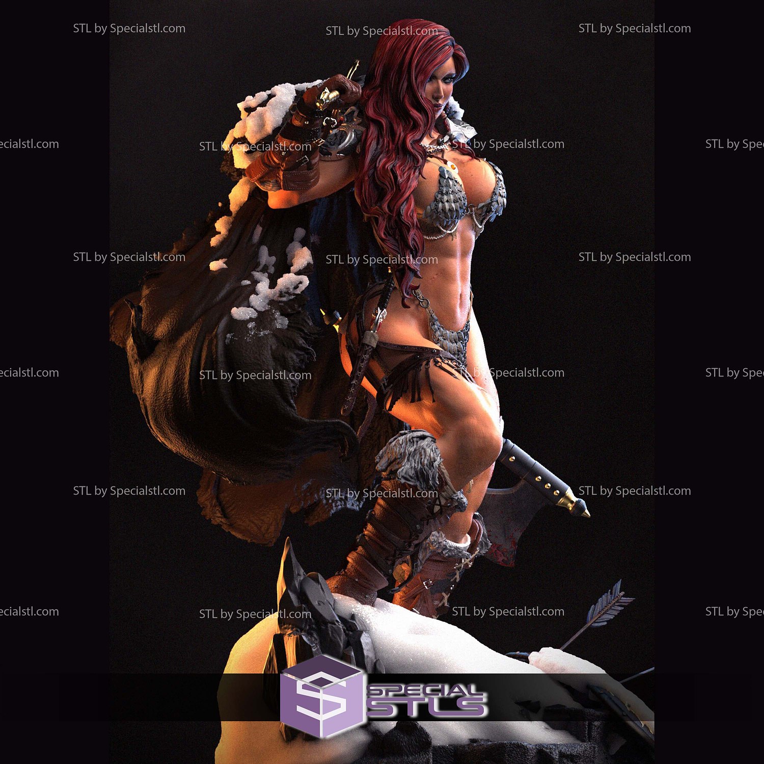 Red Sonja Vikings 3D Printer Files STL Model — view 7