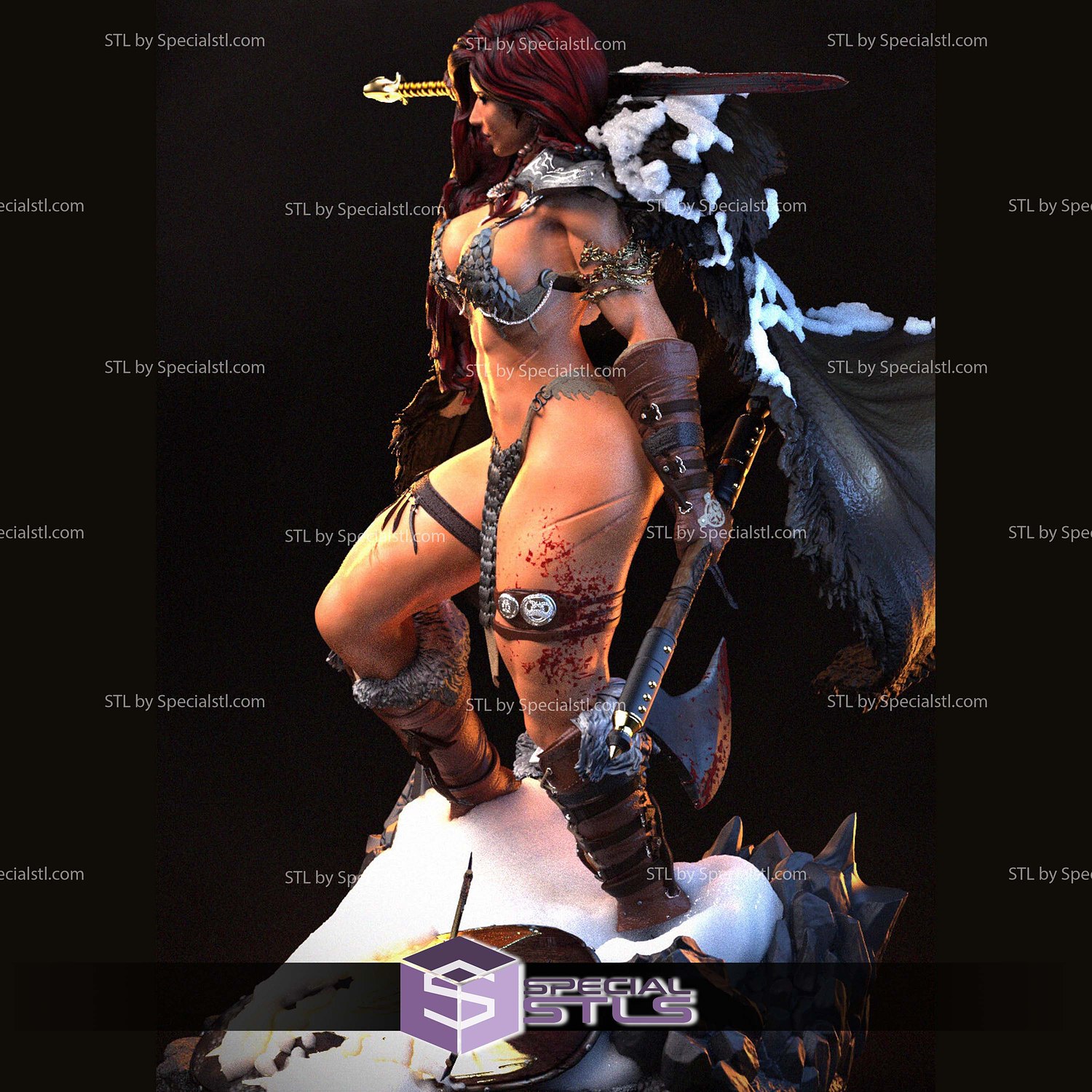 Red Sonja Vikings 3D Printer Files STL Model — view 8