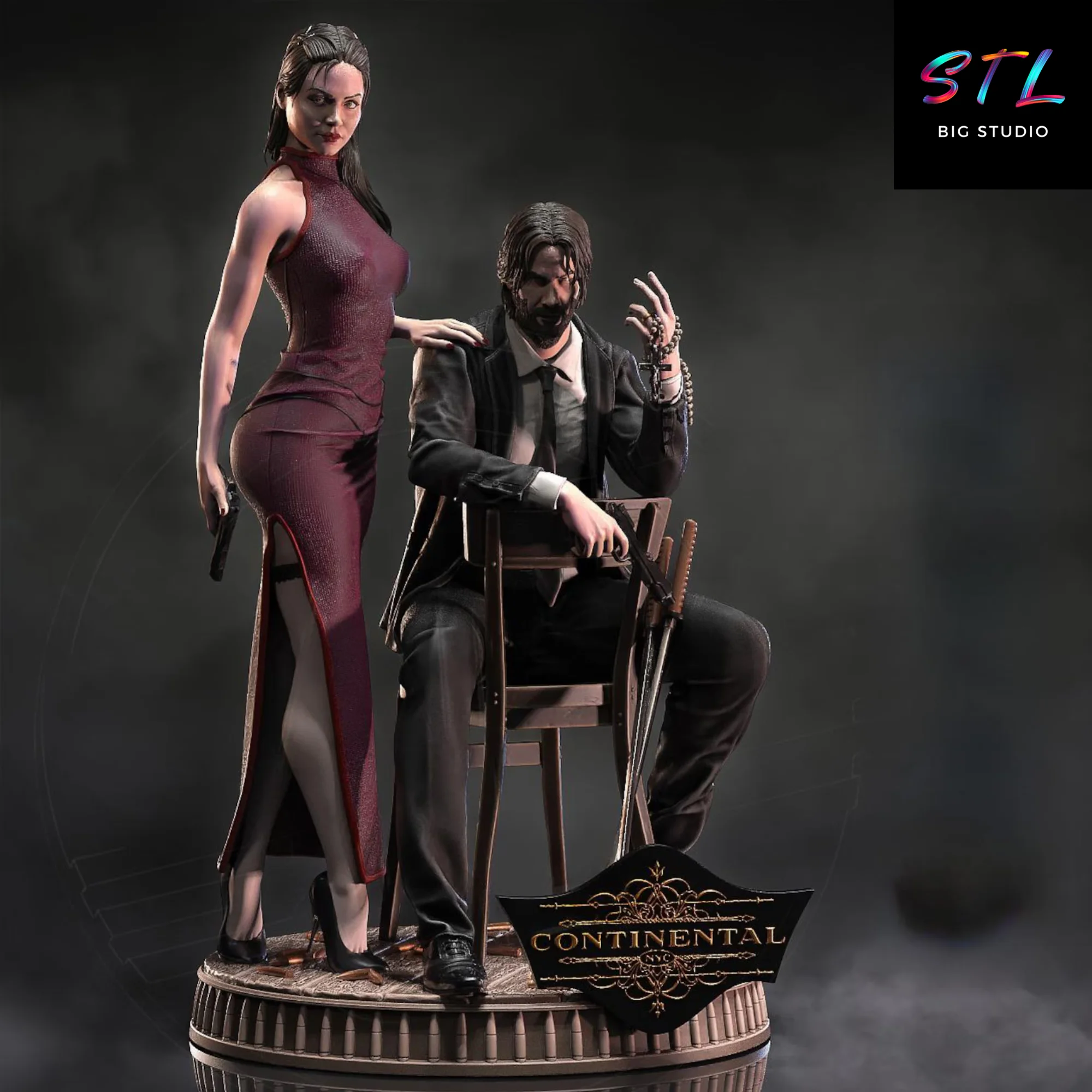 John Wick Ballerina STL | Continental Edition | 3D Model to Print Model — view 1