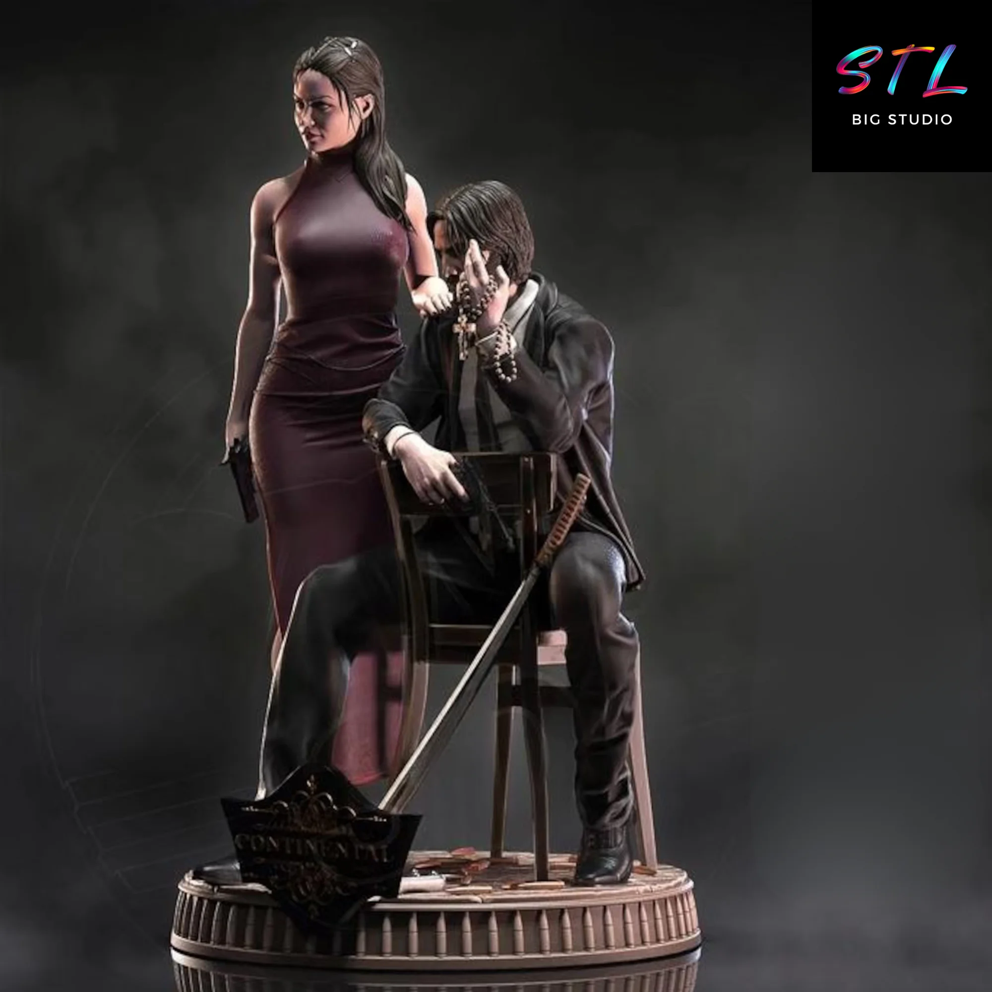 John Wick Ballerina STL | Continental Edition | 3D Model to Print Model — view 2