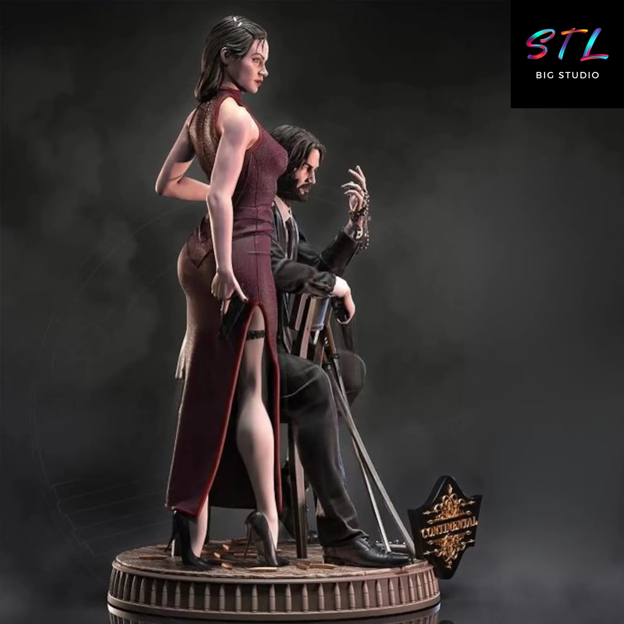 John Wick Ballerina STL | Continental Edition | 3D Model to Print Model — view 3