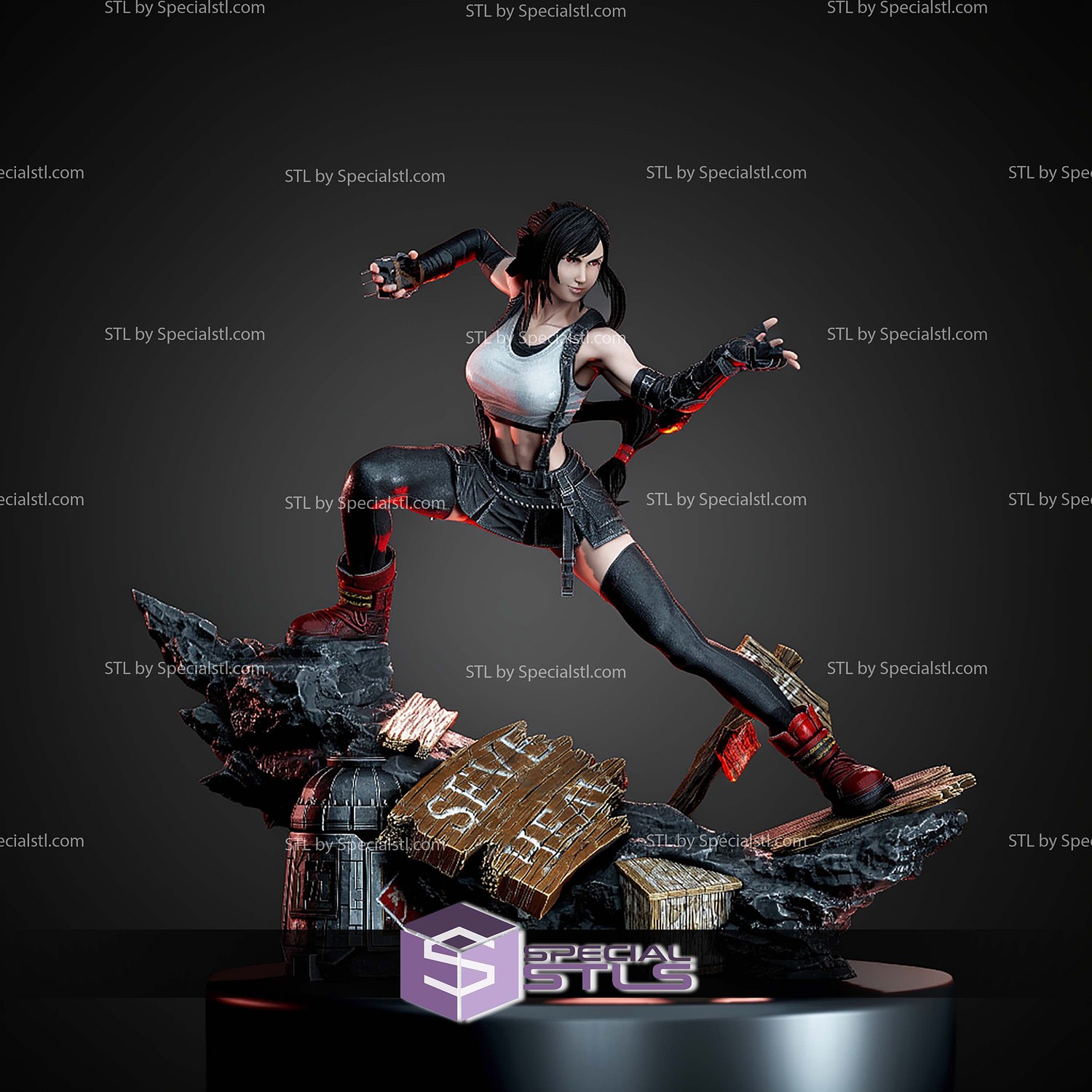 Tifa Seventh Heaven 1-6 STL Files 3D Model — view 4