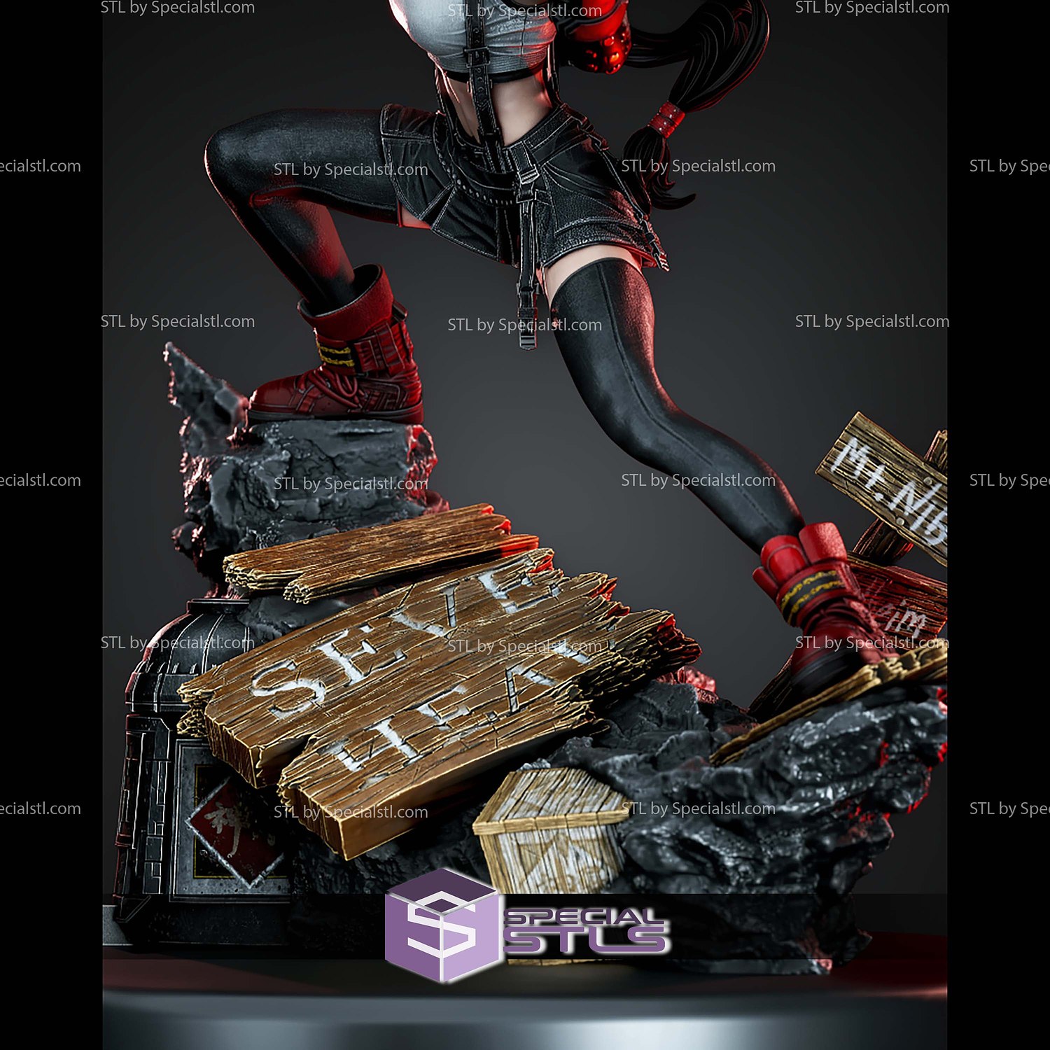 Tifa Seventh Heaven 1-6 STL Files 3D Model — view 5