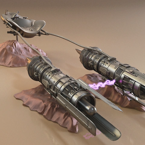 Anakin\u0027s Podracer 3D Printing Model | Assembly + Action STL Model