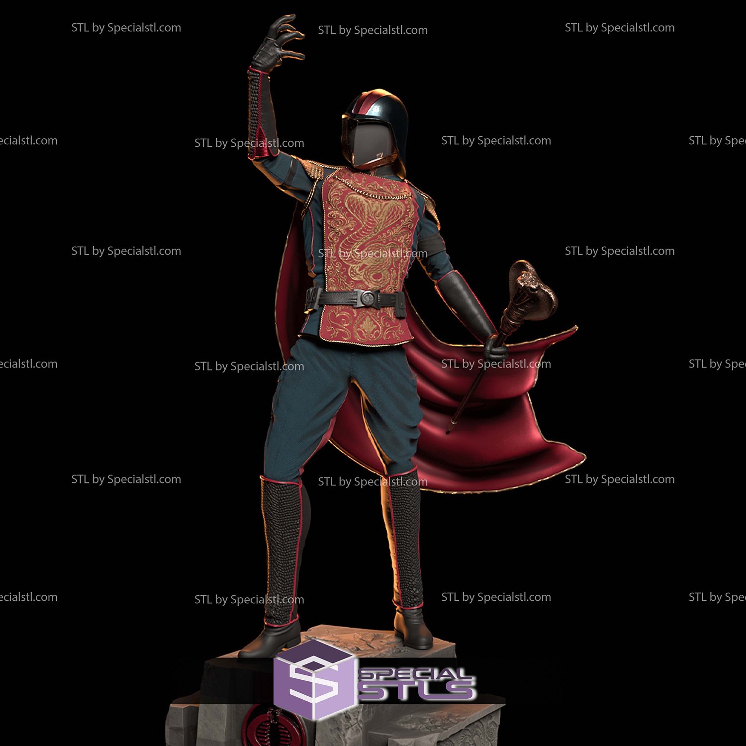 Cobra Commander 1-8 STL Files 3D Model — view 3
