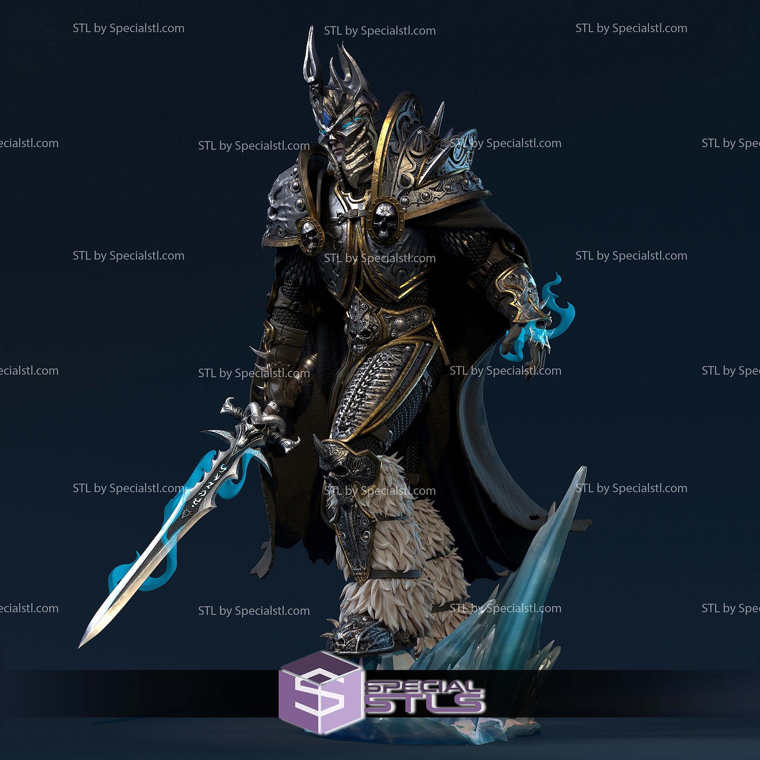 Arthas World of Warcraft Ice STL Printer Files 3D Model — view 4