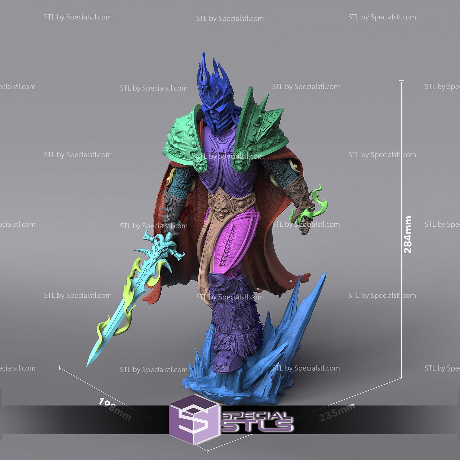 Arthas World of Warcraft Ice STL Printer Files 3D Model — view 5