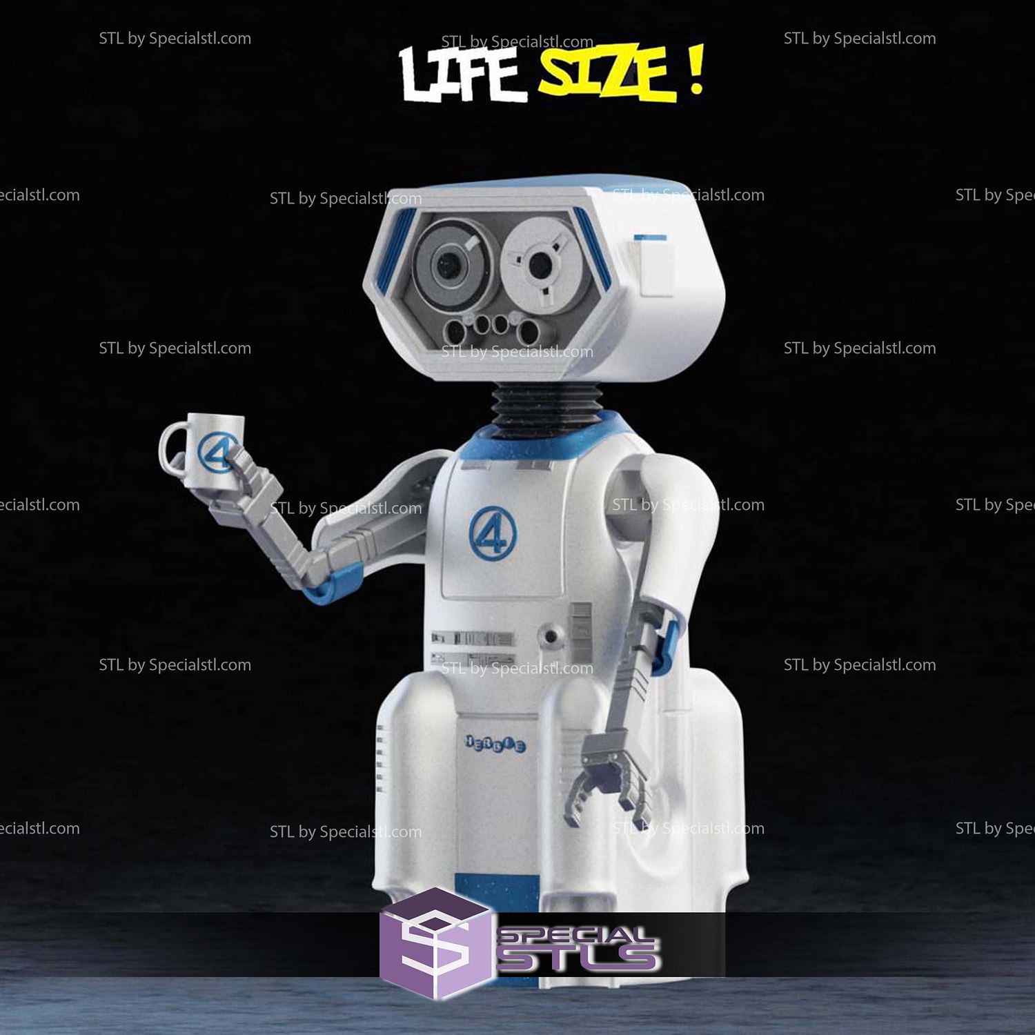 Life Size Herbie Fantastic Four STL Files 3D Model — view 2