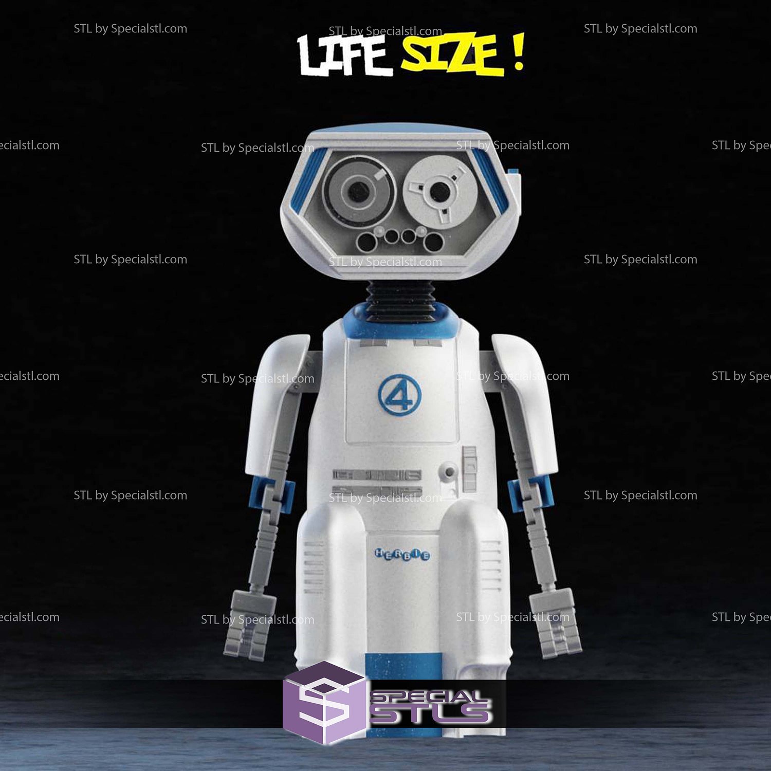 Life Size Herbie Fantastic Four STL Files 3D Model — view 4