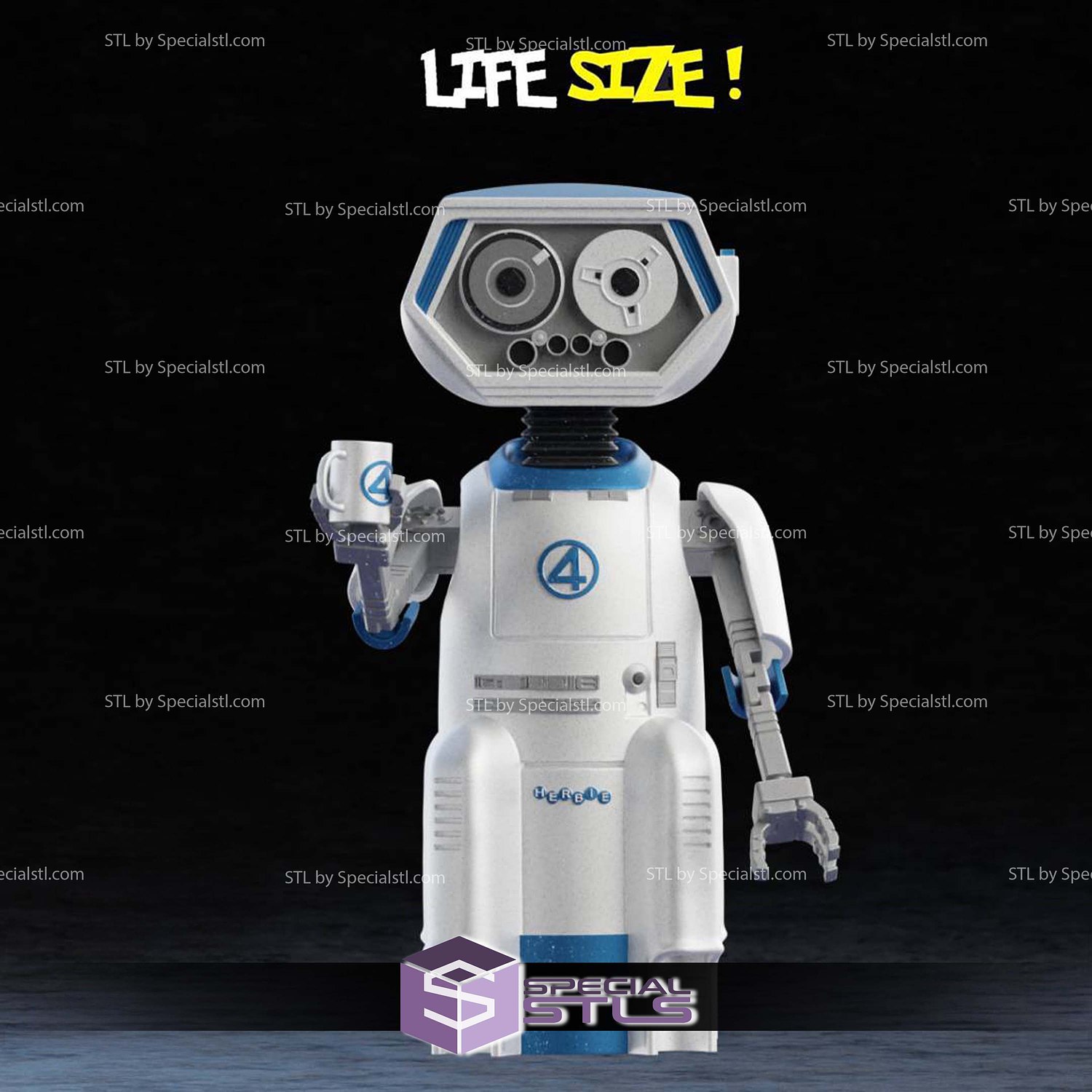 Life Size Herbie Fantastic Four STL Files 3D Model — view 5