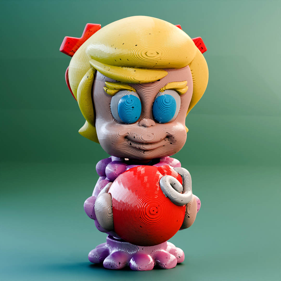 Cindy Lou Who - Mini Articulating Figurine 3D 3MF Model