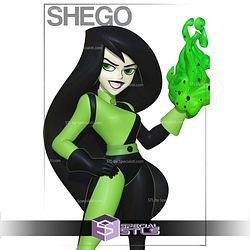 Shego Kim Possible Green Effect 3D Printer Files STL Model