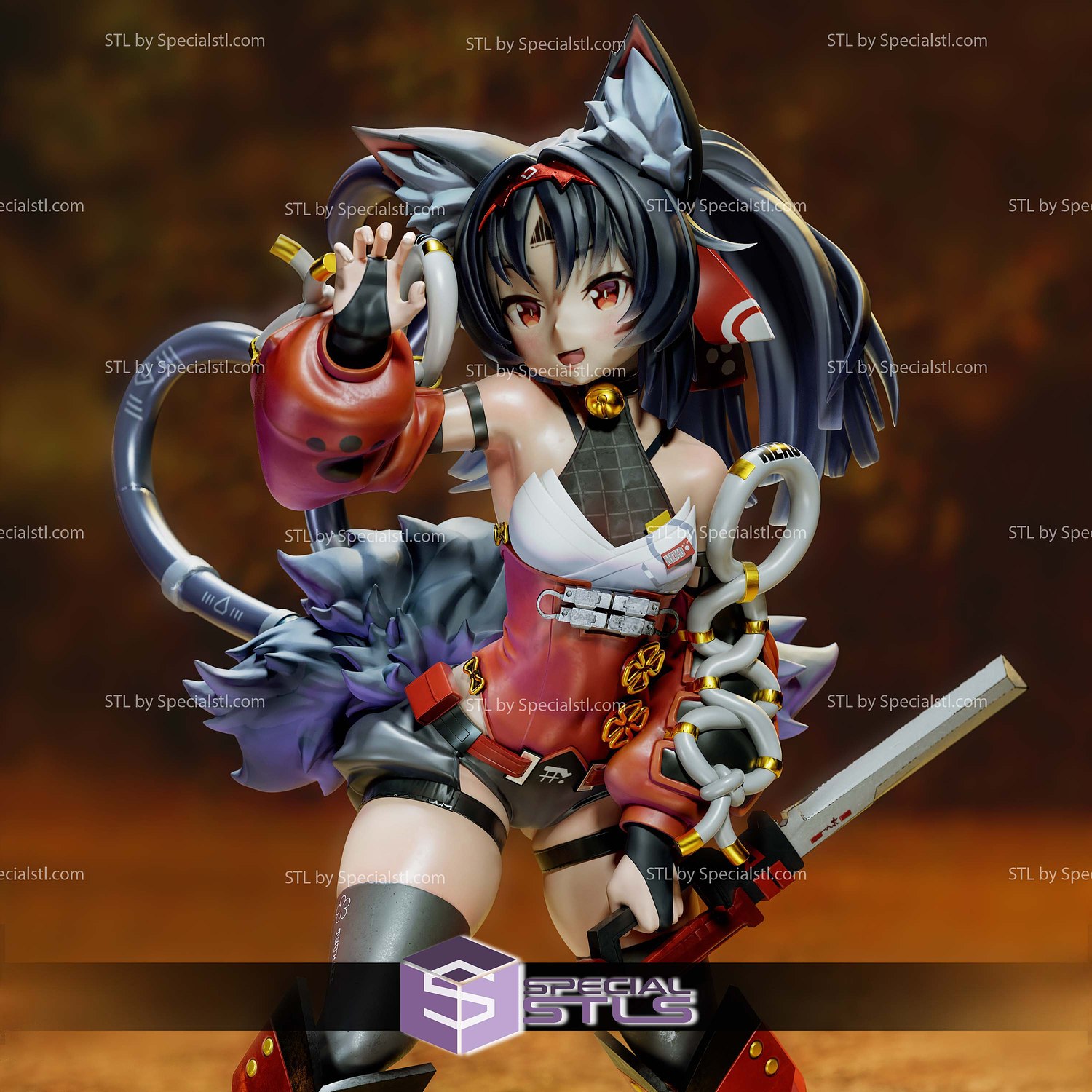 Zenless Zone Zero Nekomiya Mana STL Files 3D Model — view 2