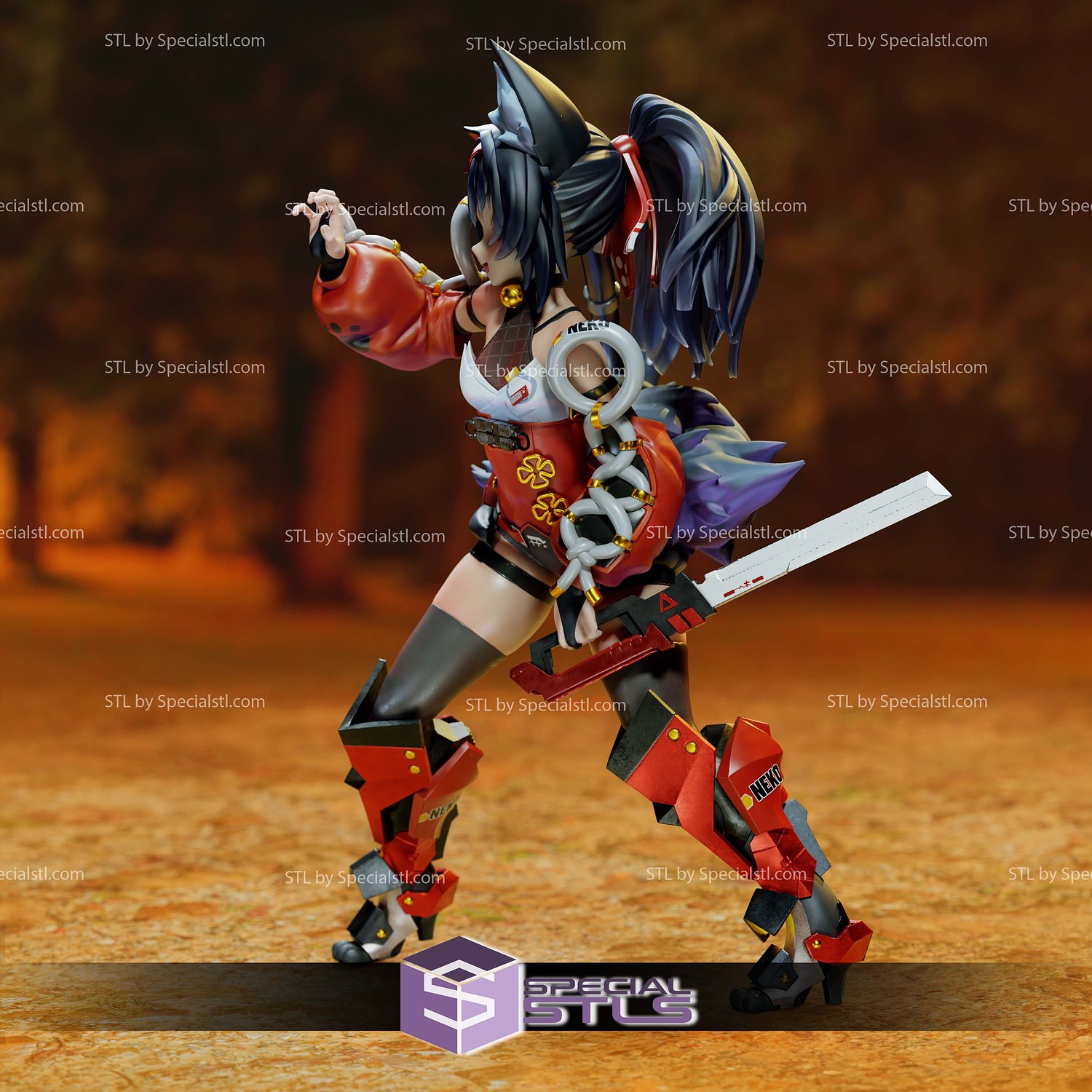 Zenless Zone Zero Nekomiya Mana STL Files 3D Model — view 5