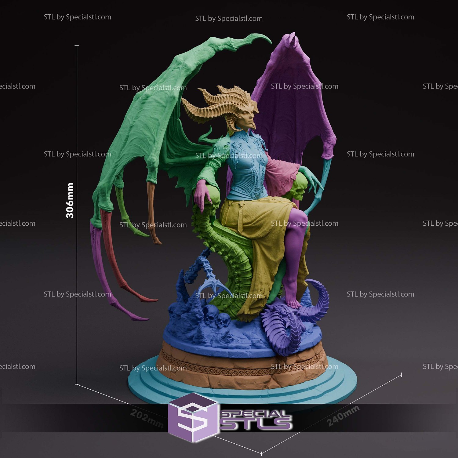 Lilith Skull Throne Diablo IV 3D Print Files STL Model — view 3