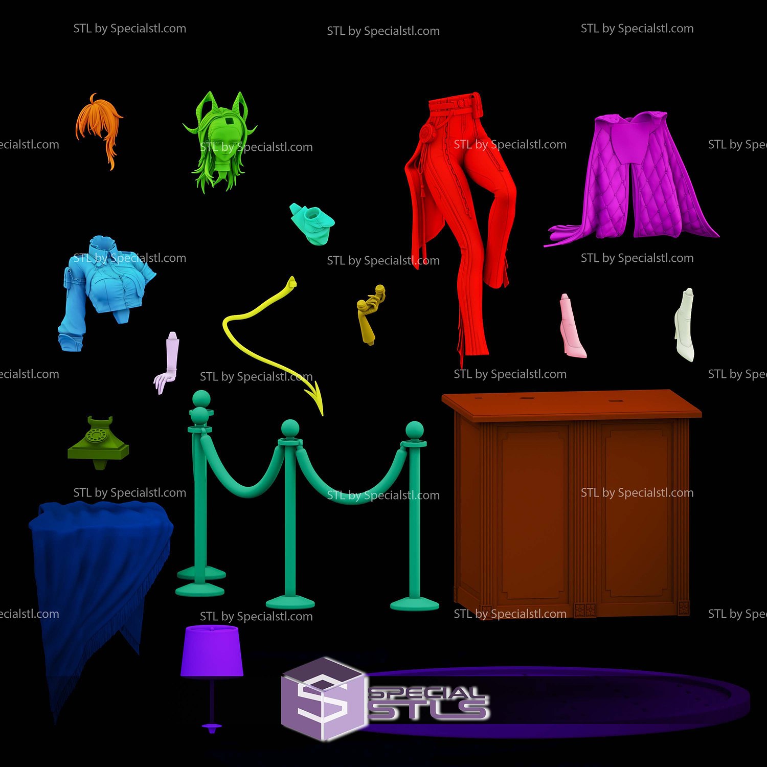 Zani by Table Wuthering Waves 3D Printer Files STL Model — view 5