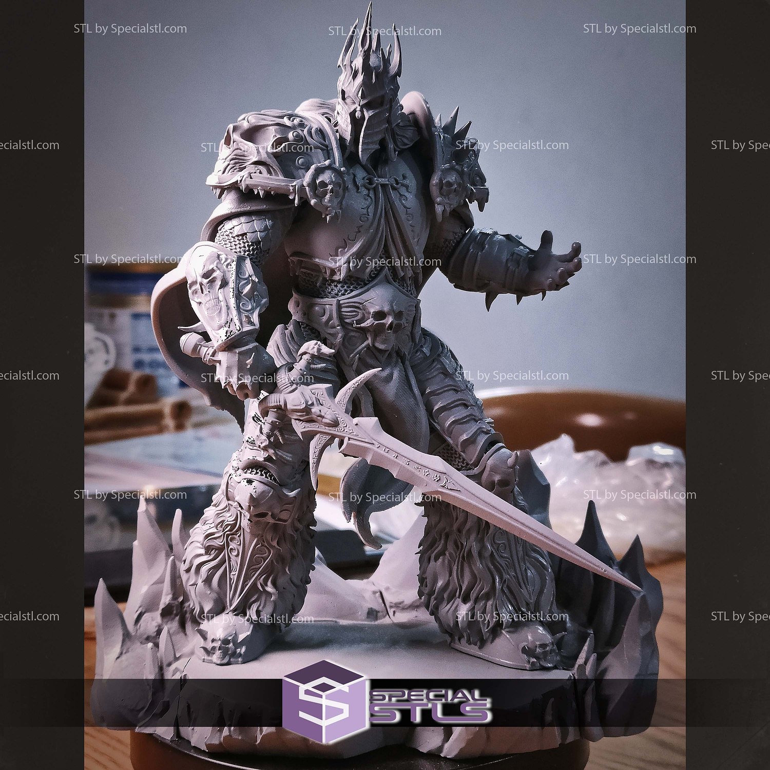 Arthas Lich King 20cm STL Files 3D Model — view 5