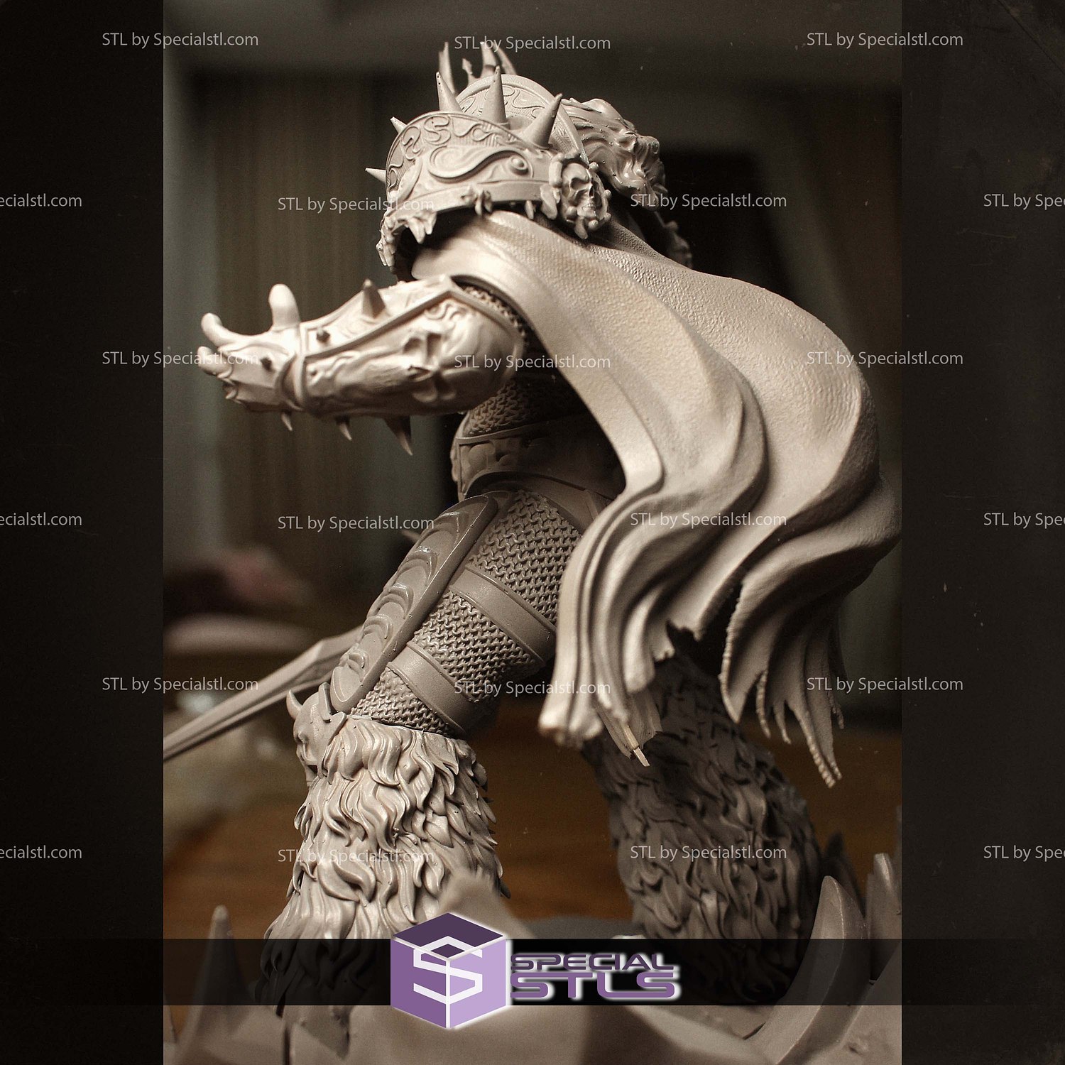 Arthas Lich King 20cm STL Files 3D Model — view 7
